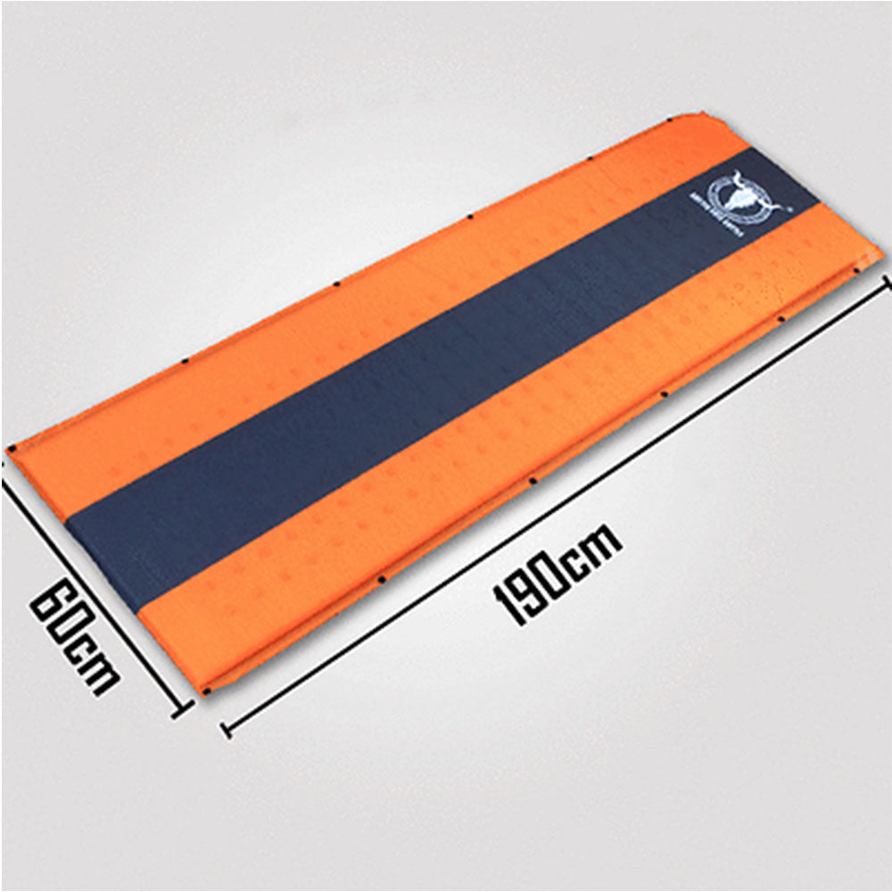 Double Self Inflating Mattress Sleeping Mat Air Bed Camping Camp Hiking Joinable - orange 6