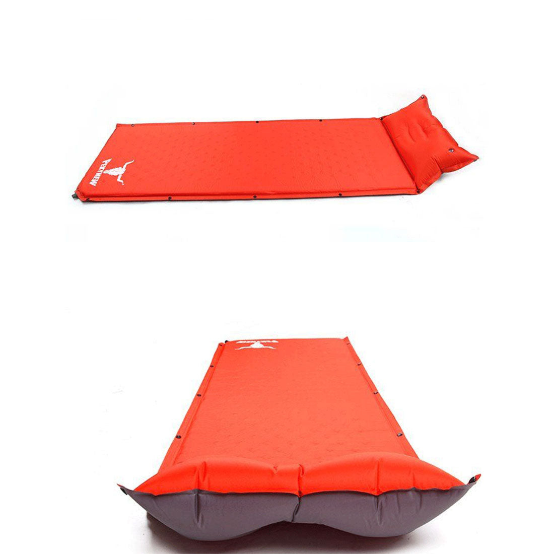 Air Bed Self Inflating Mattress Sleeping Mat Camp Camping Hiking Joinable - red 4