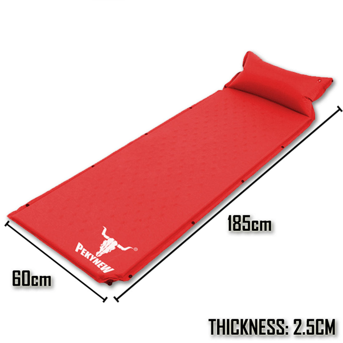 Air Bed Self Inflating Mattress Sleeping Mat Camp Camping Hiking Joinable - red 6