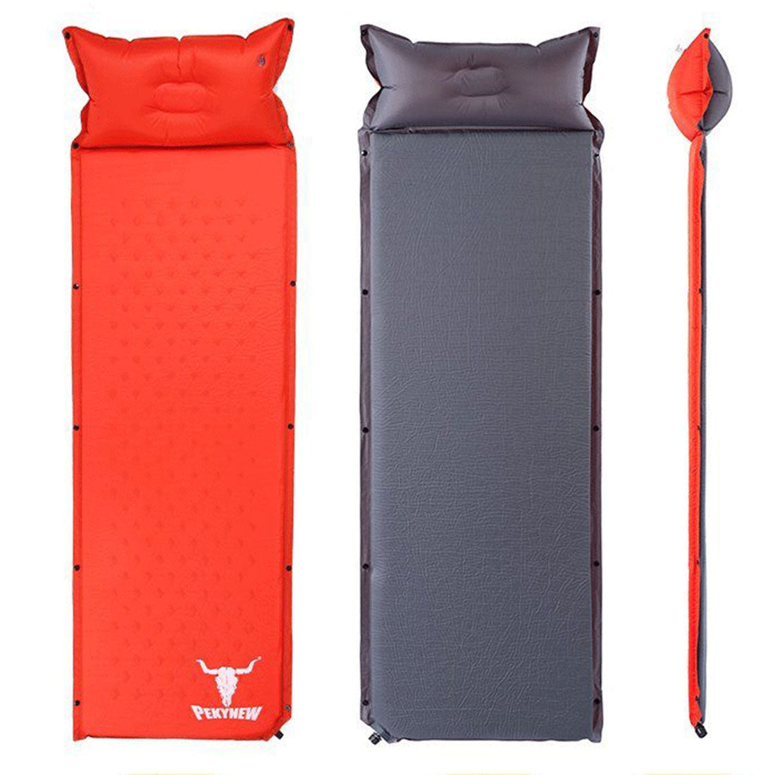 Double Air Bed Self Inflating Mattress Sleeping Mat Camping Camp Hiking Joinable - red 4