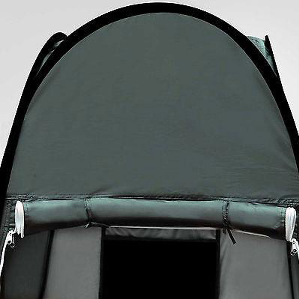 Pop Up Camping Shower Toilet Tent Outdoor Privacy Portable Change Room Shelter Silver Linen - green 3