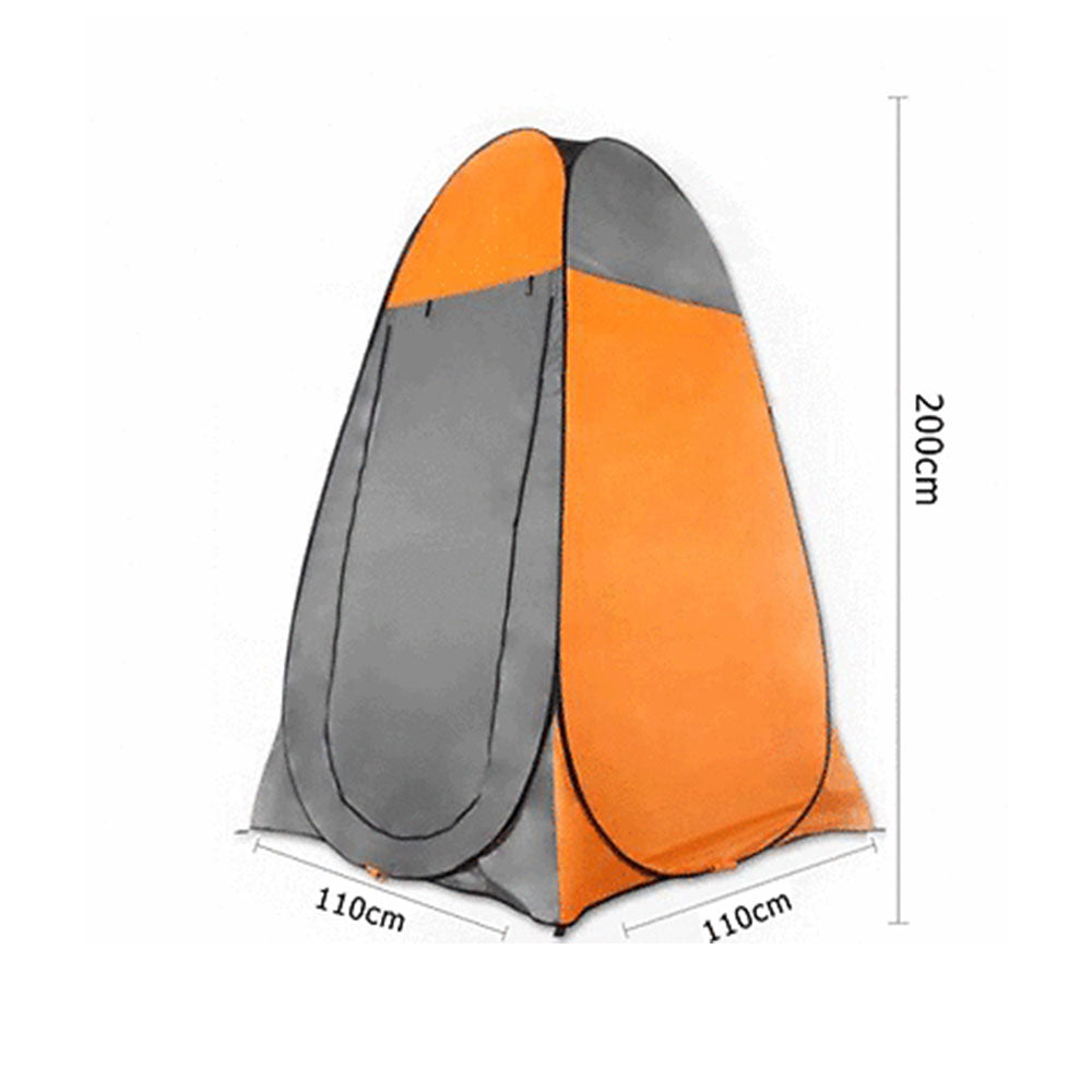 Pop Up Portable Privacy Shower room Tent &20L Outdoor Camping Water Bag Camp Set - orange 8