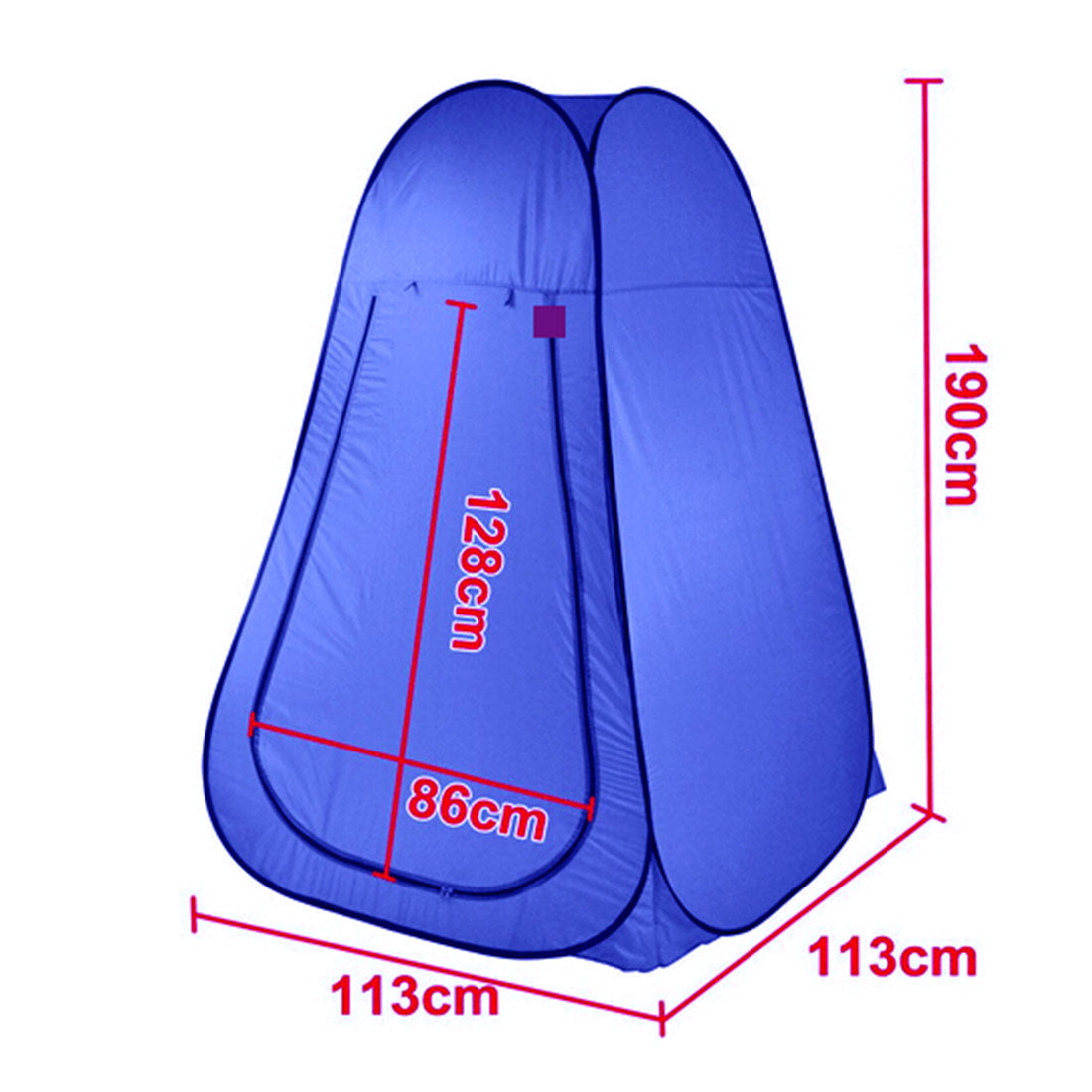 Pop Up Camping Shower Toilet Tent Outdoor Privacy Portable Change Room Shelter - blue 7