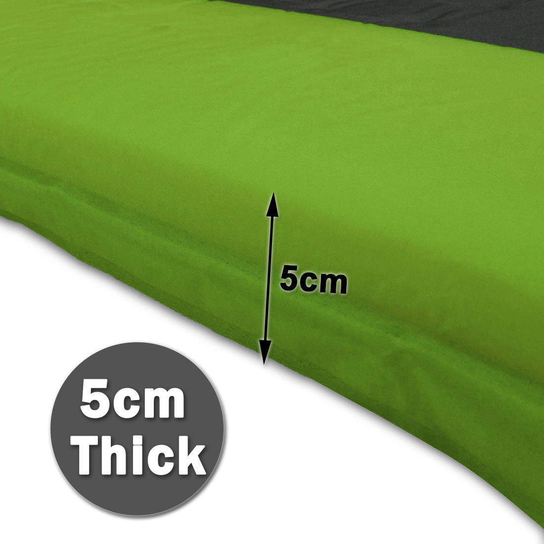 Double Self Inflating Mattress Sleeping Mat Air Bed Camping Hiking Joinable - green 3