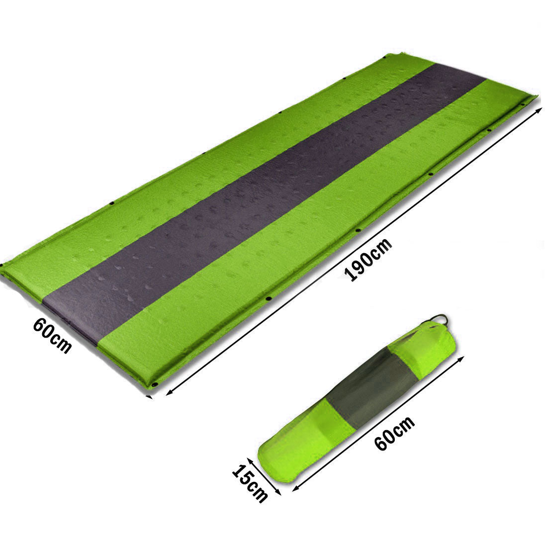 Self Inflating Mattress Sleeping Pad Mat Air Bed Camping Camp Hiking Joinable - green 9