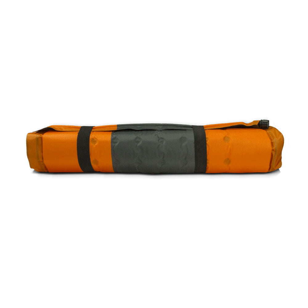 Double Self Inflating Mattress Sleeping Mat Air Bed Camping Hiking Joinable - orange 4