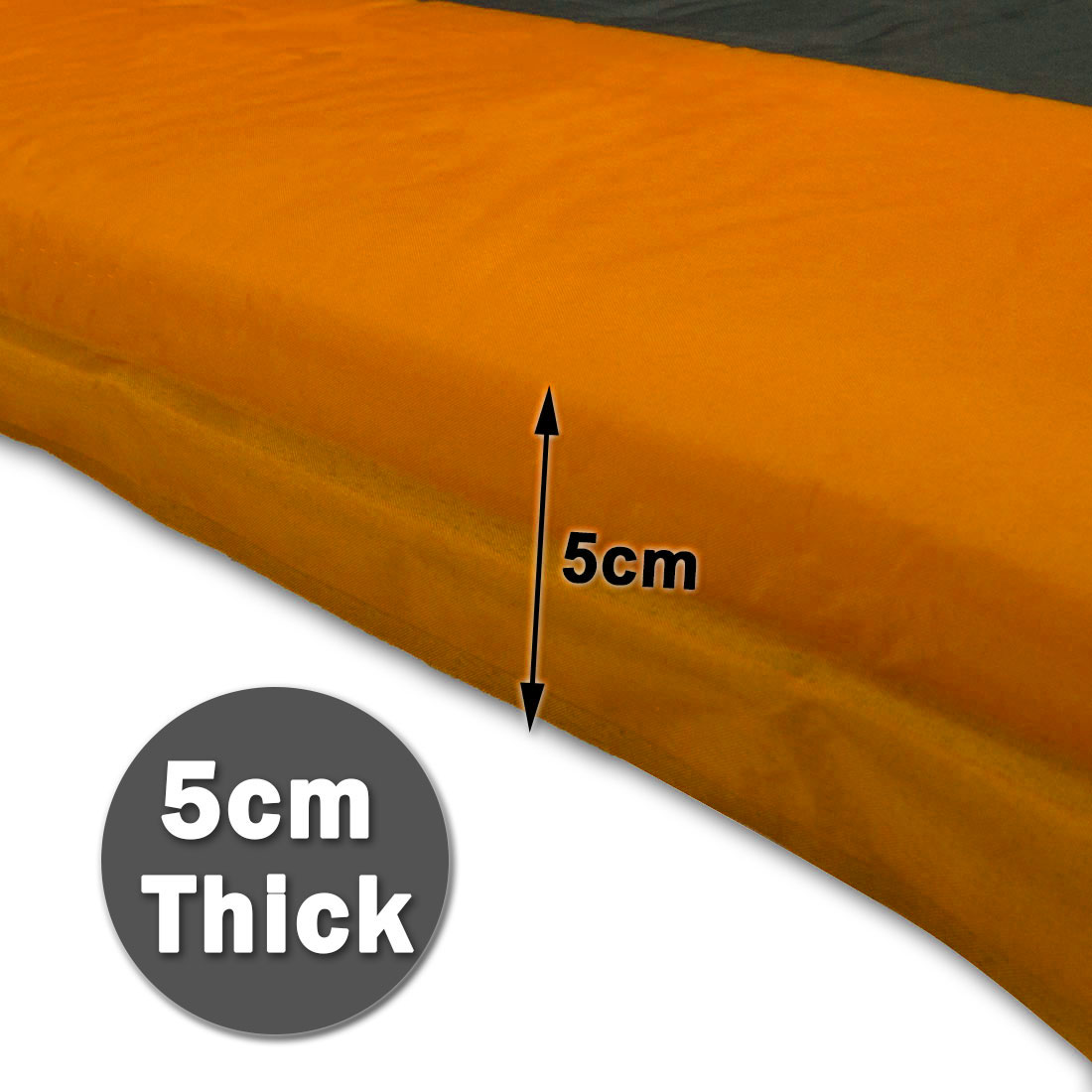 Self Inflating Mattress Sleeping Pad Mat Air Bed Camping Camp Hiking Joinable - orange 3