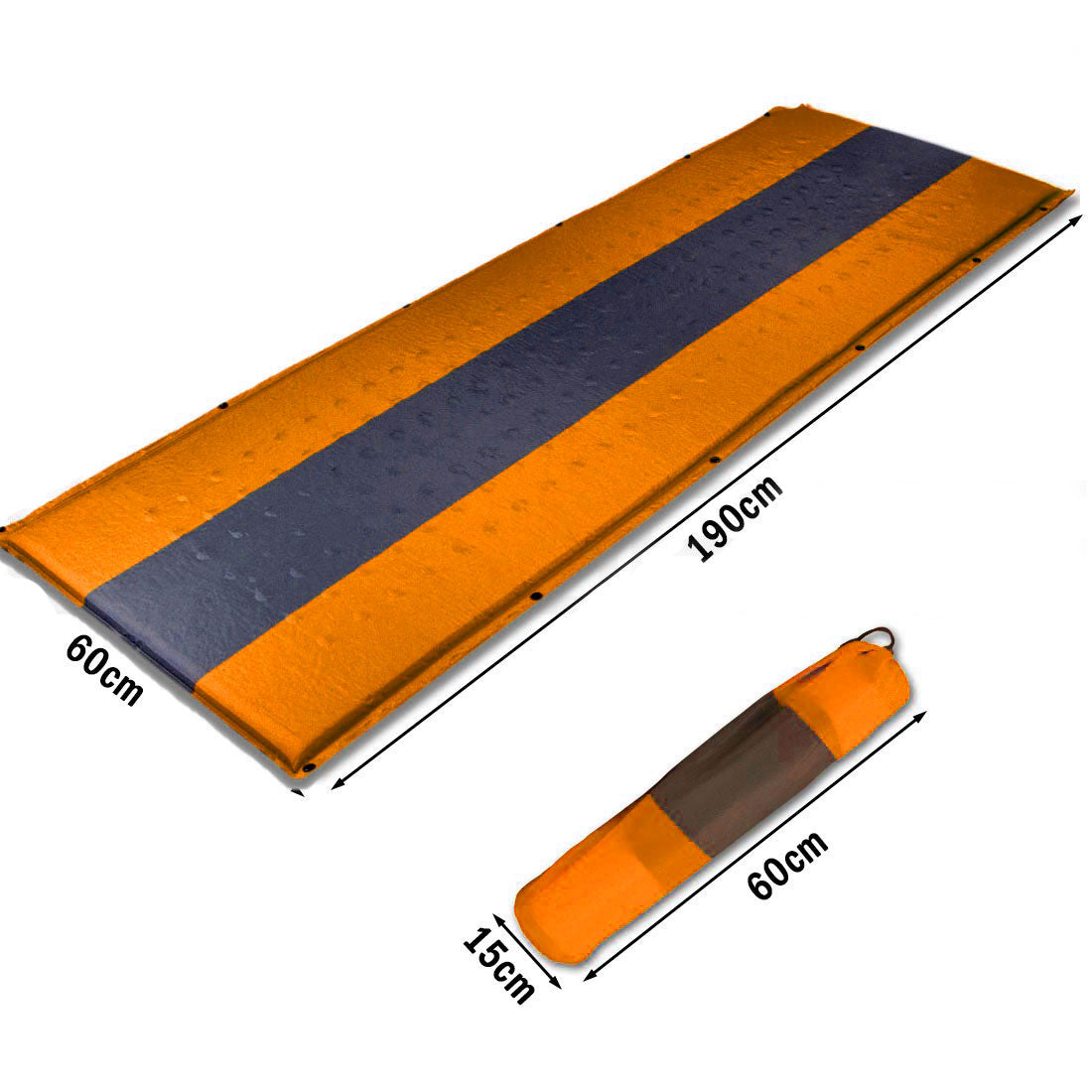 Self Inflating Mattress Sleeping Pad Mat Air Bed Camping Camp Hiking Joinable - orange 9