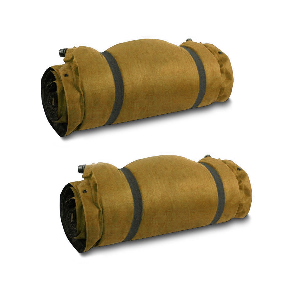 Double Self Inflating Mattress Sleeping Sedue Mat Air Bed Camping Camp Hiking Joinable - beige 5