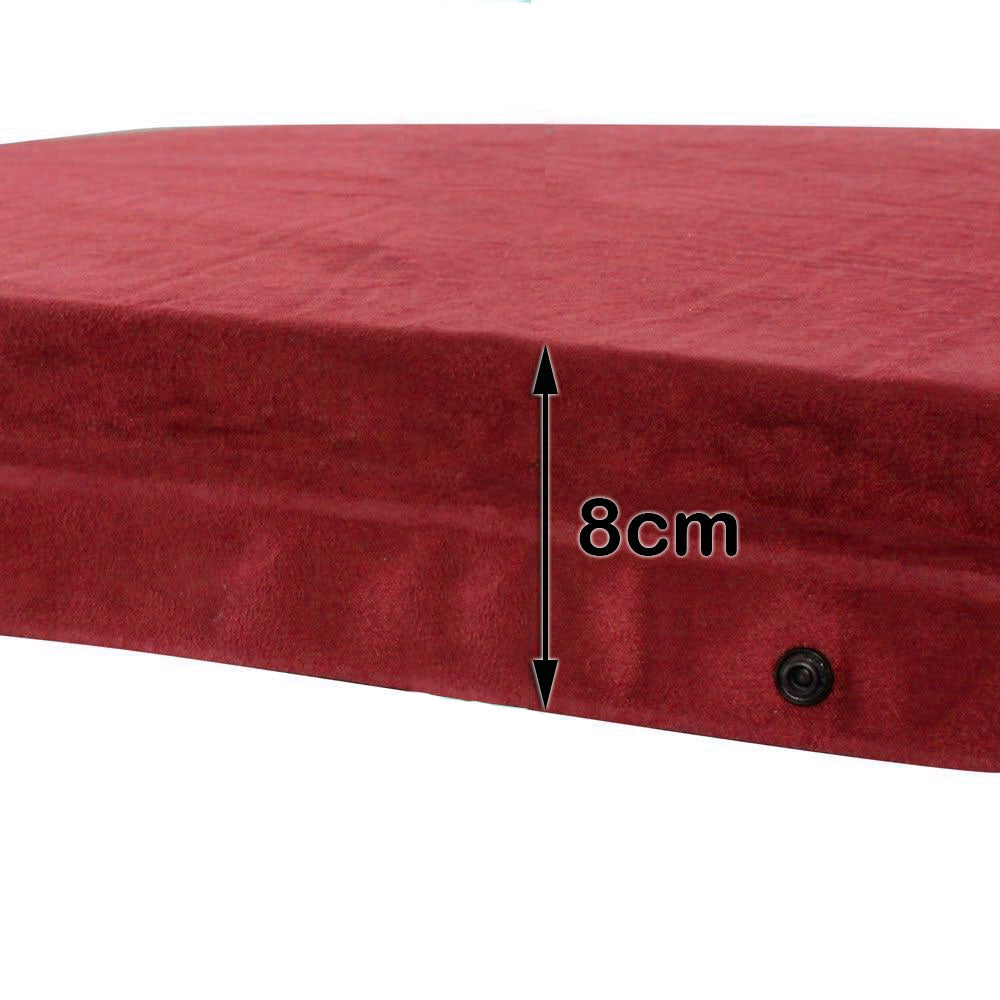Double Self Inflating Mattress Sleeping Sedue Mat Air Bed Camping Camp Hiking Joinable - red 6