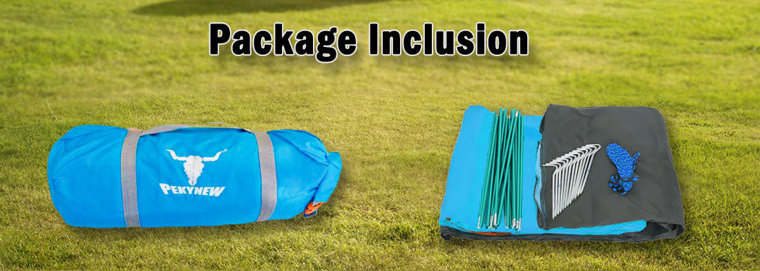 2 Person Portable Outdoor Lightweight Cycling Hiking Backpacking Camping Waterproof Tent - Blue 8