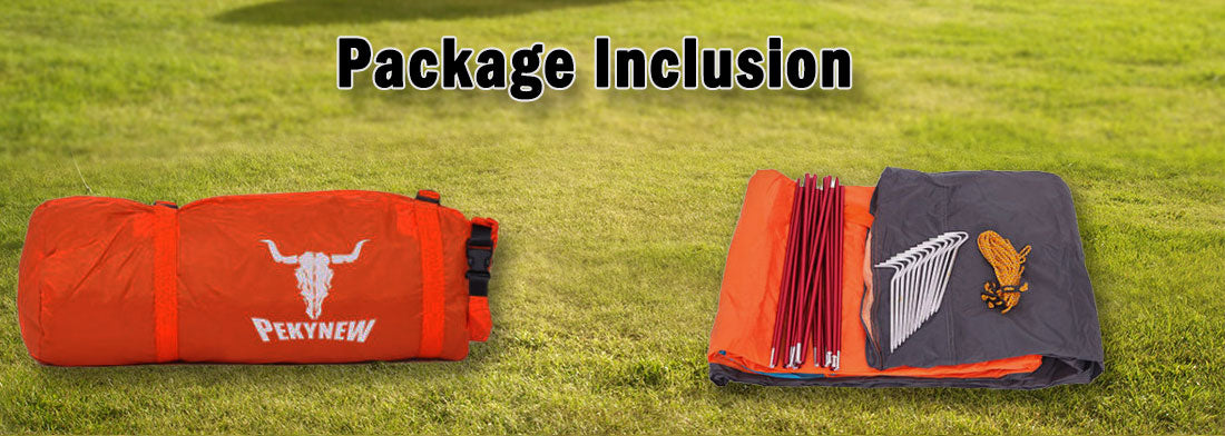 2 Person Portable Outdoor Lightweight Cycling Hiking Backpacking Camping Waterproof Tent - Orange 7