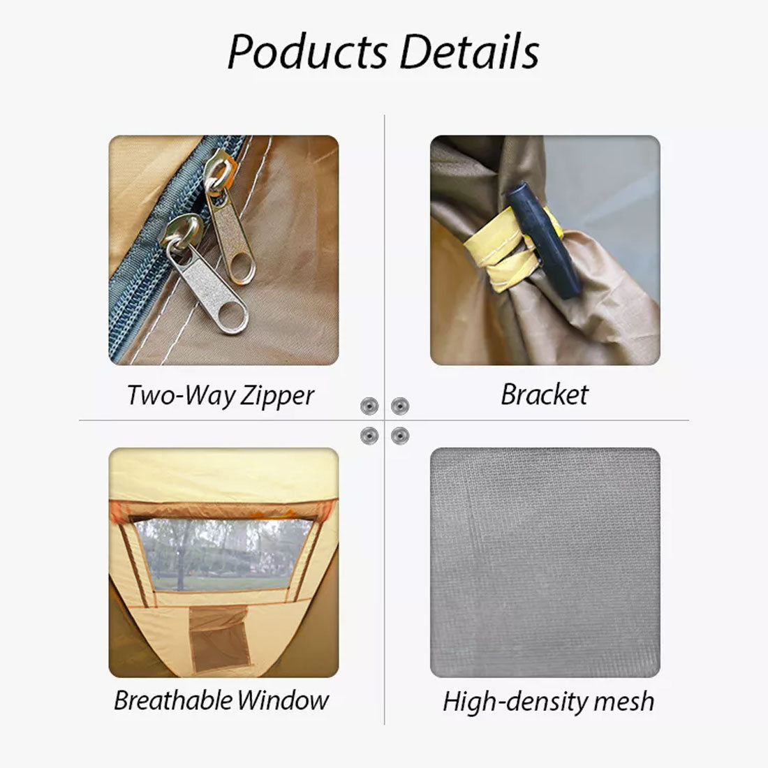 Waterproof Instant Up Beach Camping Tent 3 Person Pop up Tents Family Hiking Dome 4