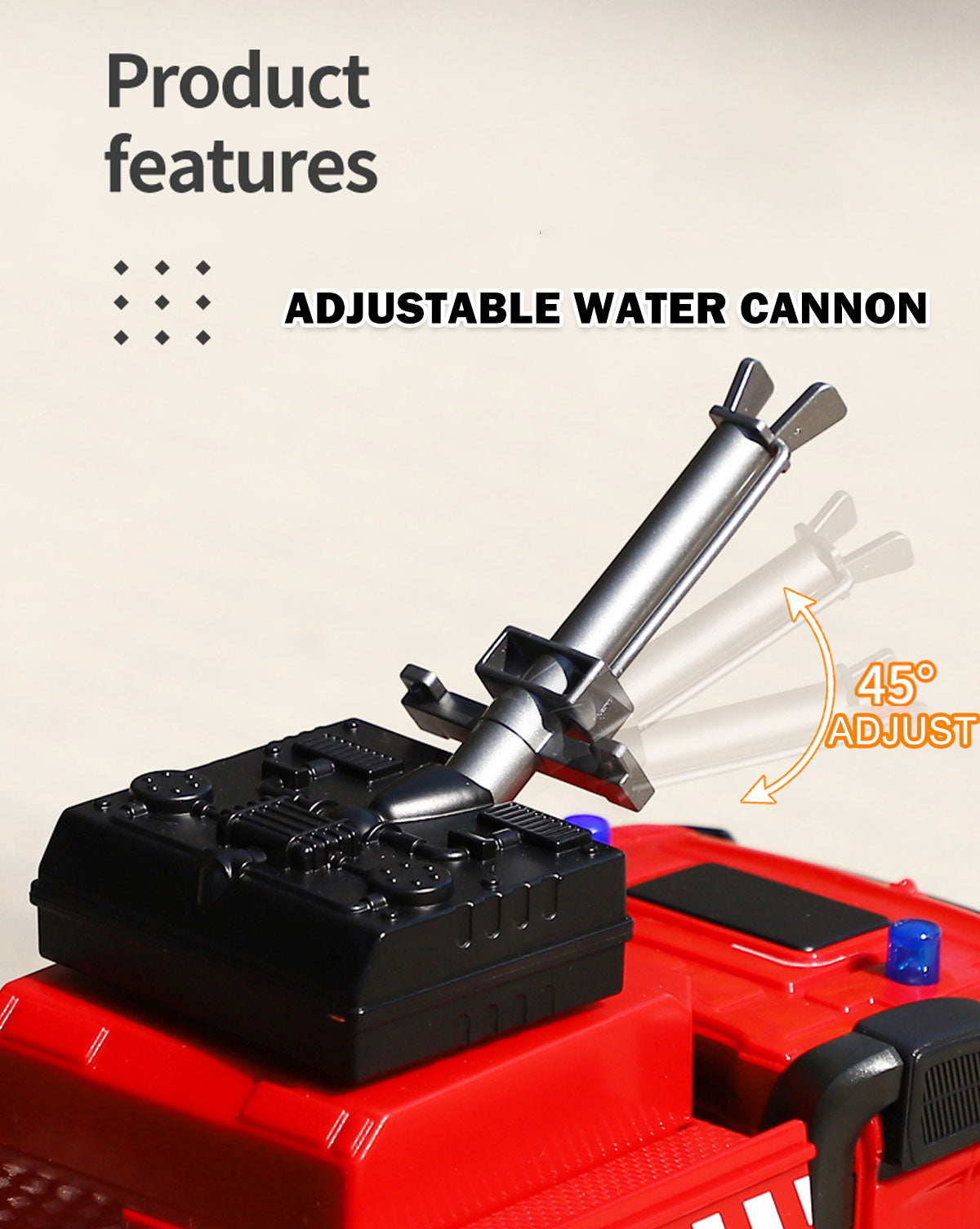Huina 1:14 RC Fire Truck Toy Car Water Cannon Gun Construction Kids Toy 6