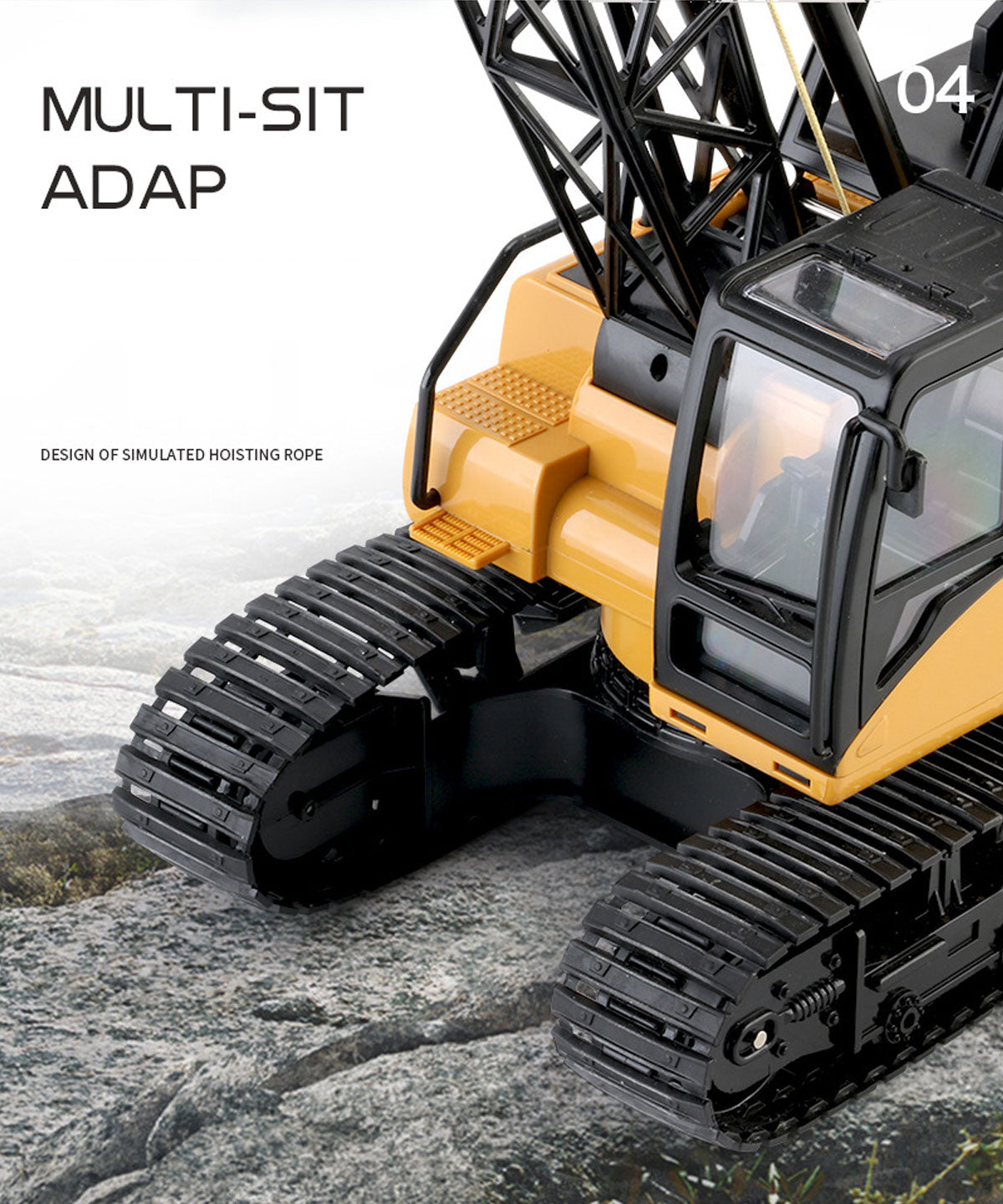 Huina RC CRANE 1:14 2.4Ghz Construction Tower Excavator Truck Toy Kids Boys Gift 6