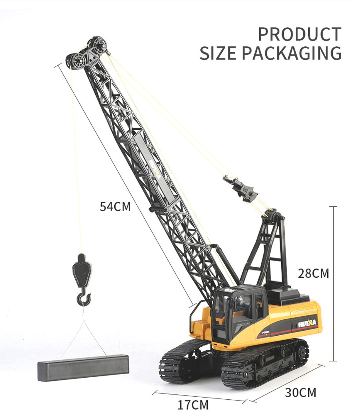 Huina RC CRANE 1:14 2.4Ghz Construction Tower Excavator Truck Toy Kids Boys Gift 13