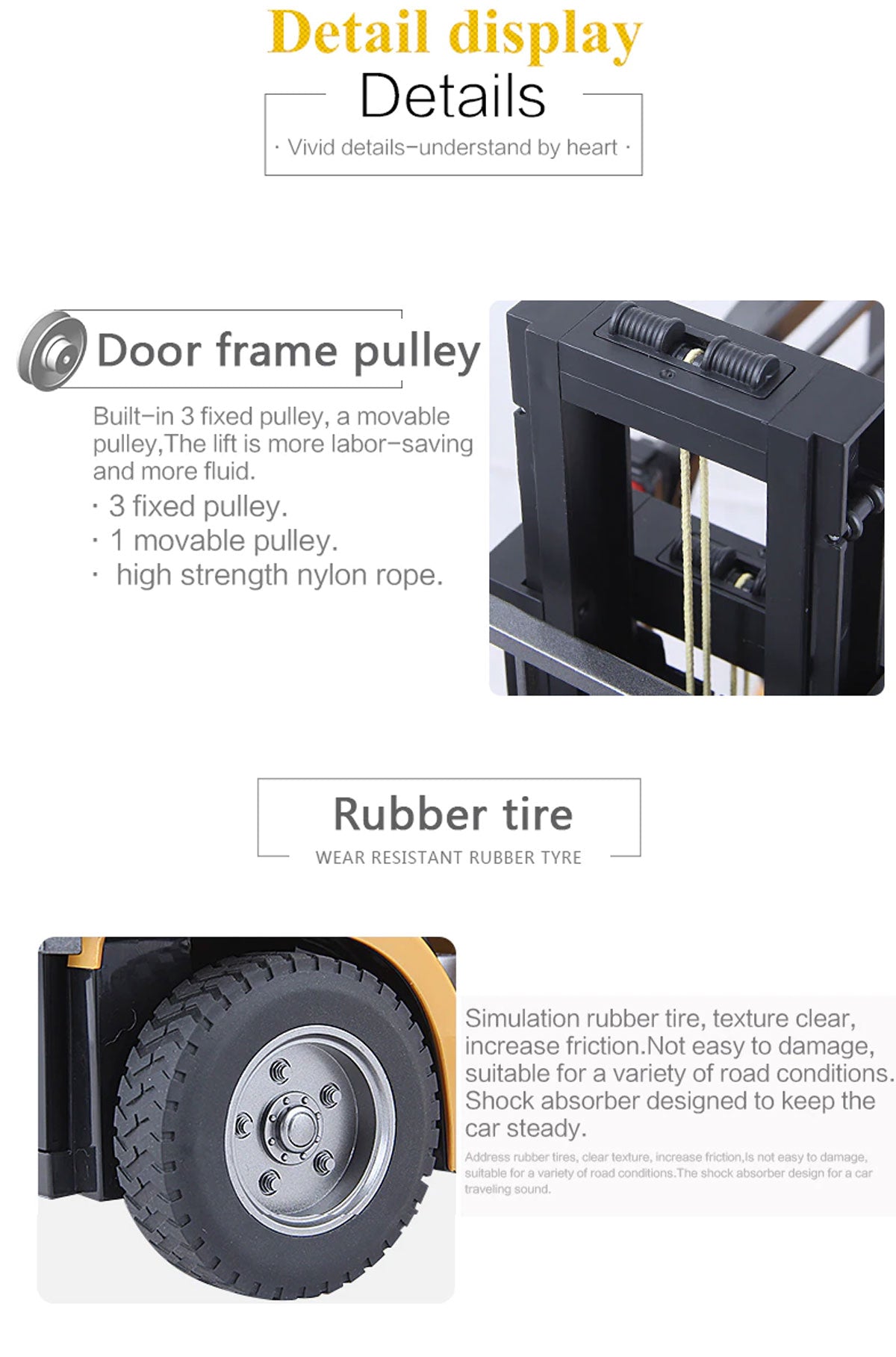 Huina 1/10 RC 8CH ForkLift Excavator Industrial Construction Engineering Vehicle Truck Kids Adult Toys alloy 6
