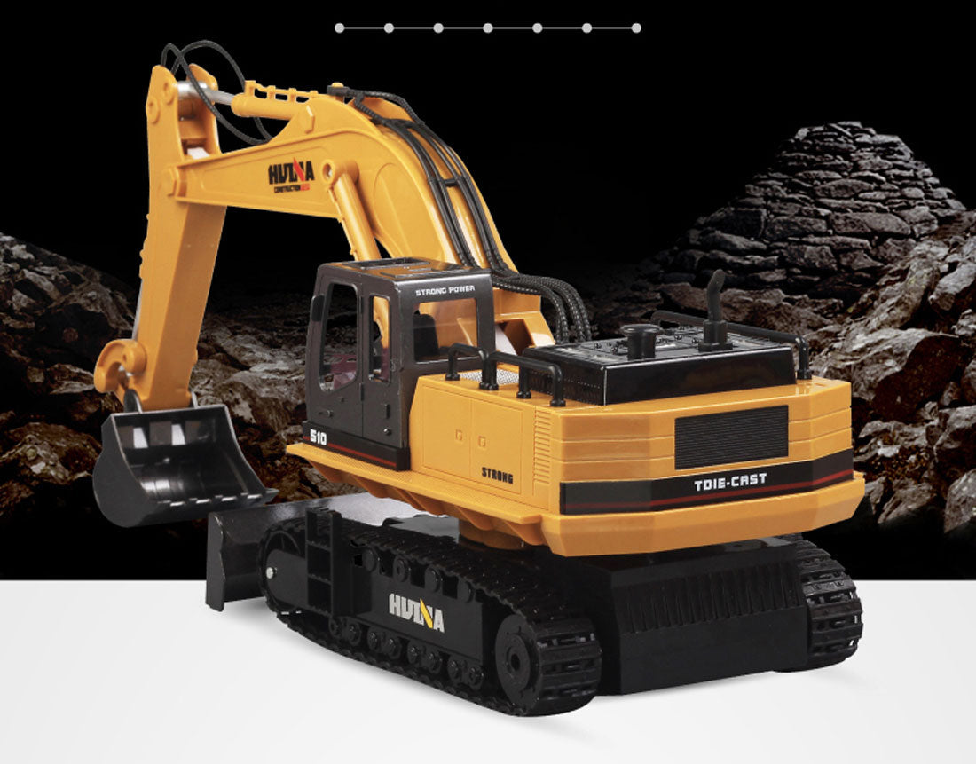 HUINA 1/16 11CH RC Alloy Excavator Construction Engineering Digger Vehicle Toy 6