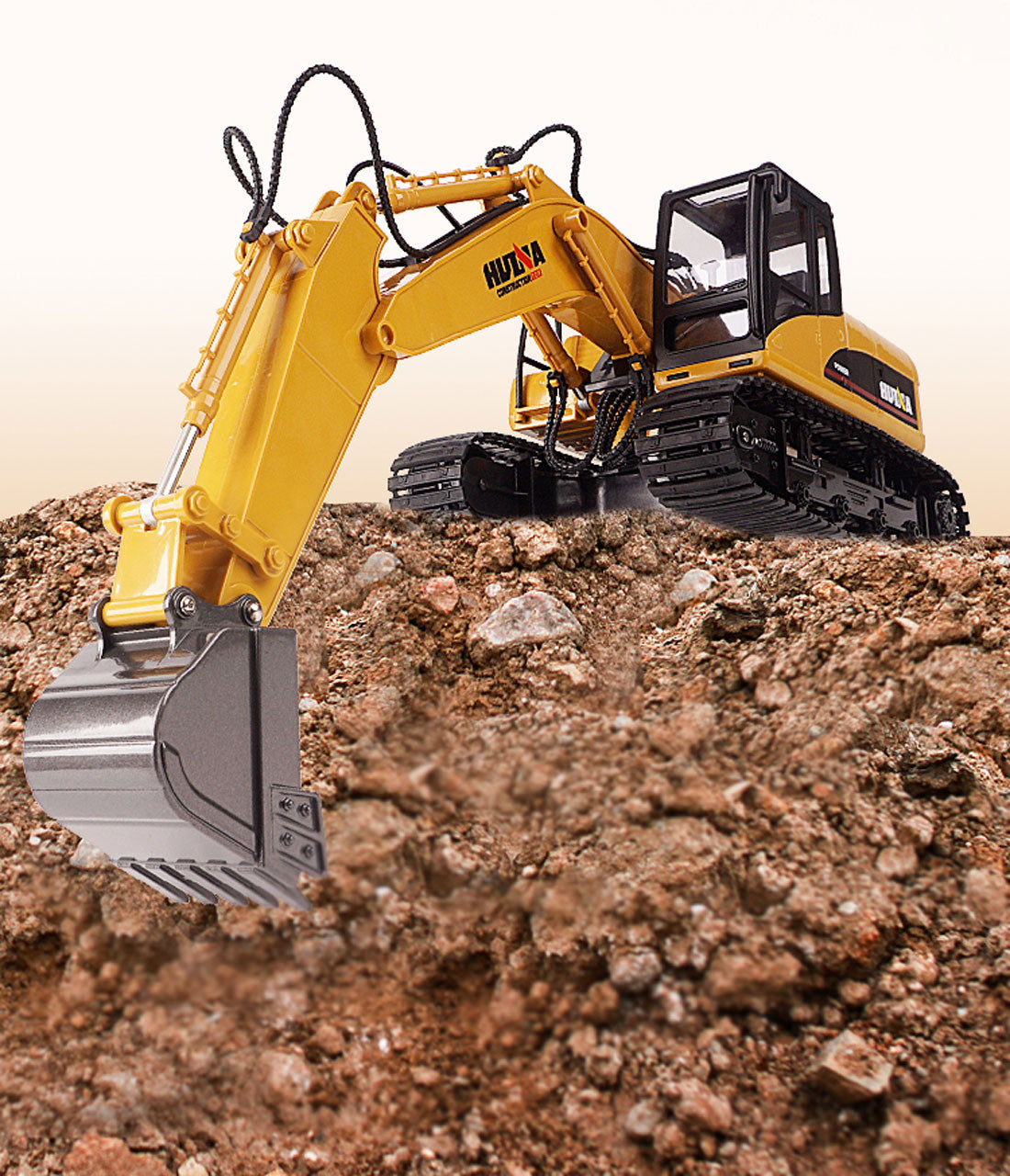 HUINA 1/14 15CH RC Alloy Excavator Construction Engineering Vehicle Digger Toy Gift 11