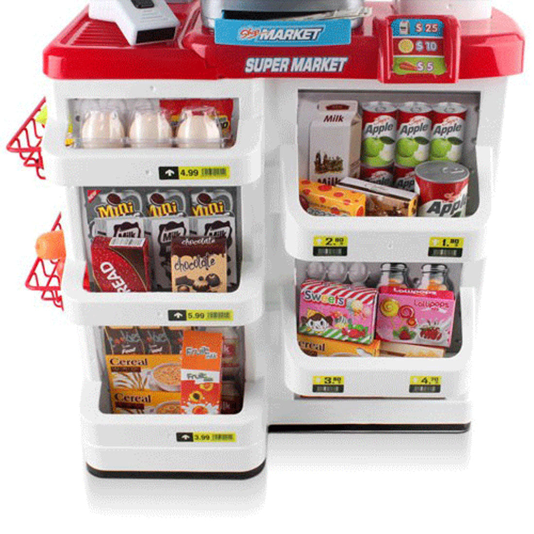Supermarket Play Set Grocery Shopping Pretend Role Play w/ Trolley 3