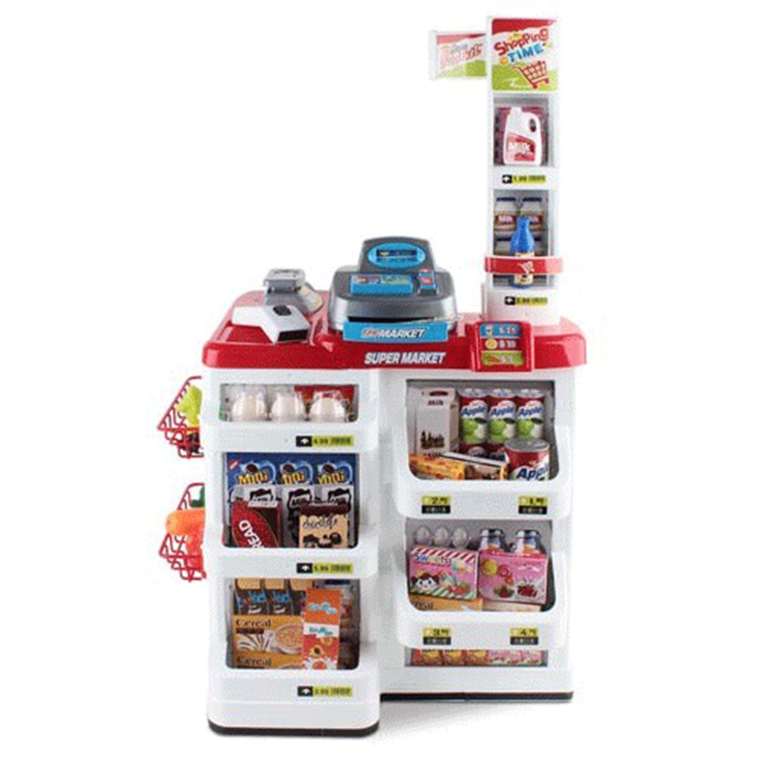Supermarket Play Set Grocery Shopping Pretend Role Play w/ Trolley 6