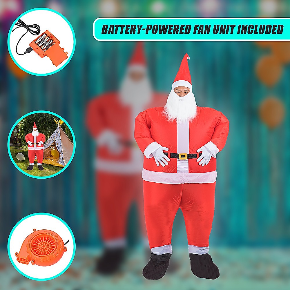 SANTA Fancy Dress Inflatable Suit -Fan Operated Costume 7
