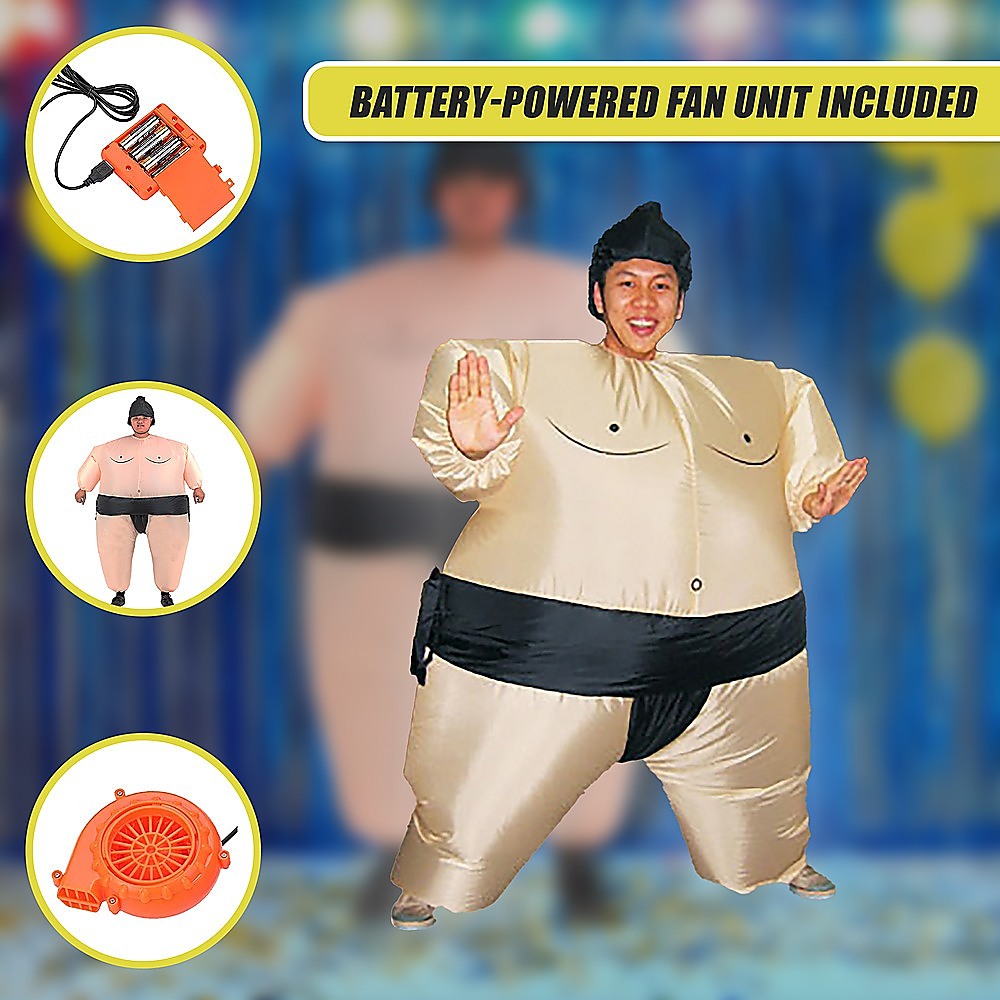 SUMO Fancy Dress Inflatable Suit -Fan Operated Costume 7