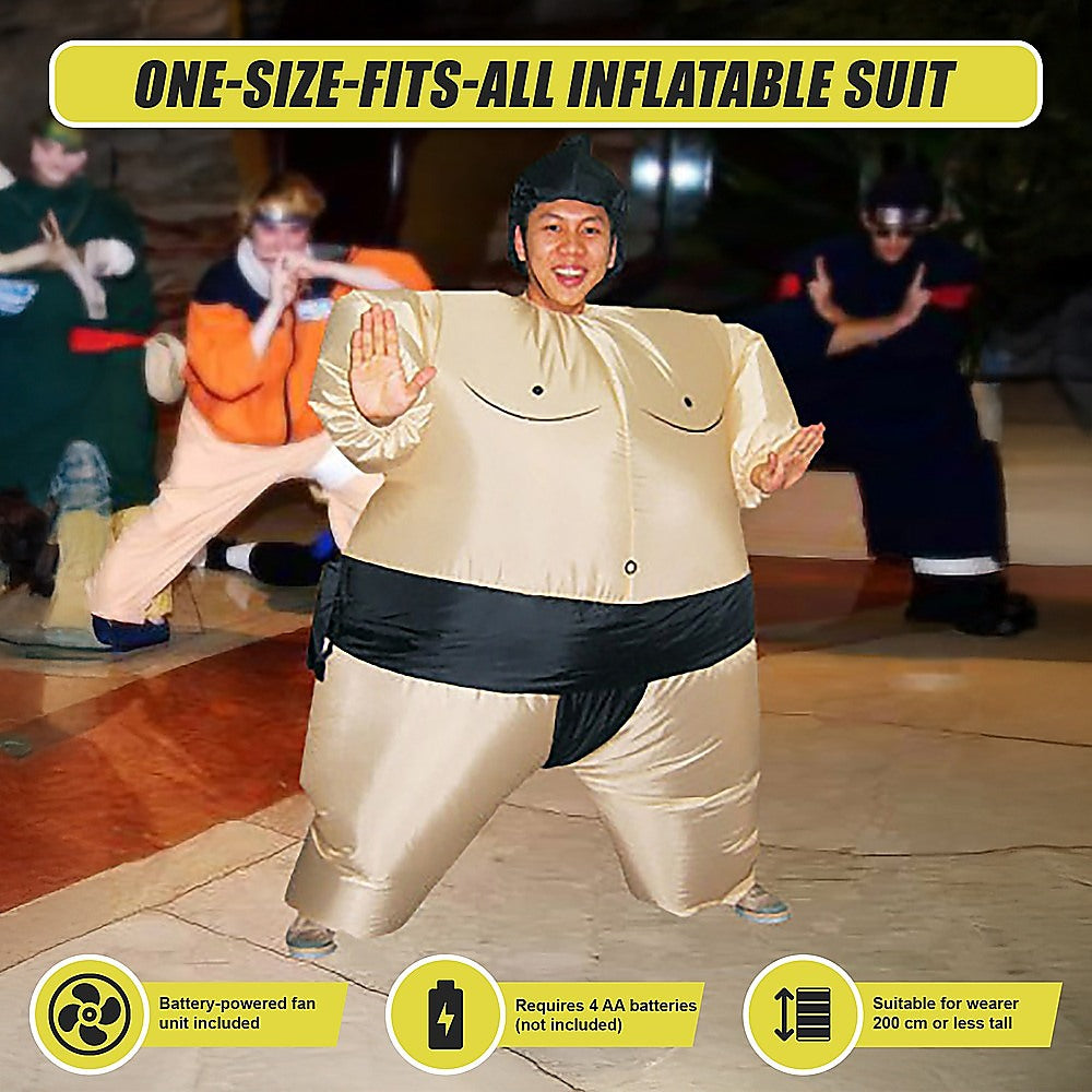 SUMO Fancy Dress Inflatable Suit -Fan Operated Costume 8