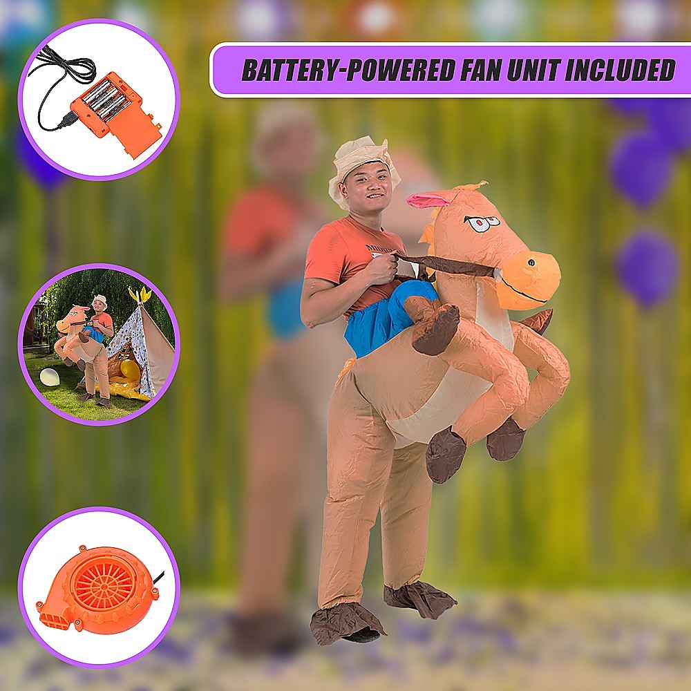COWBOY Fancy Dress Inflatable Suit -Fan Operated Costume 7