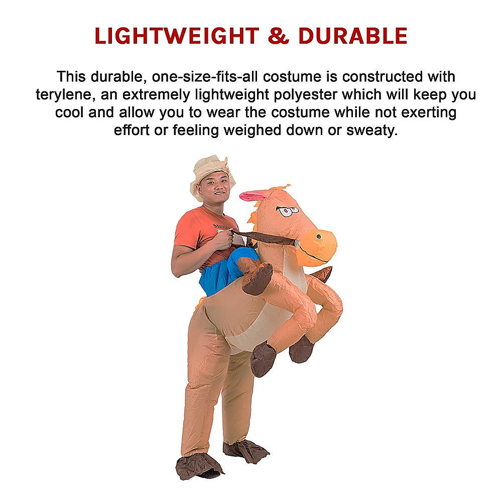 COWBOY Fancy Dress Inflatable Suit -Fan Operated Costume 10