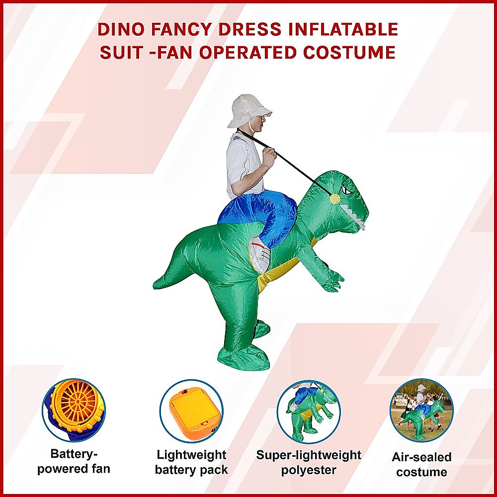 DINO Fancy Dress Inflatable Suit -Fan Operated Costume 3