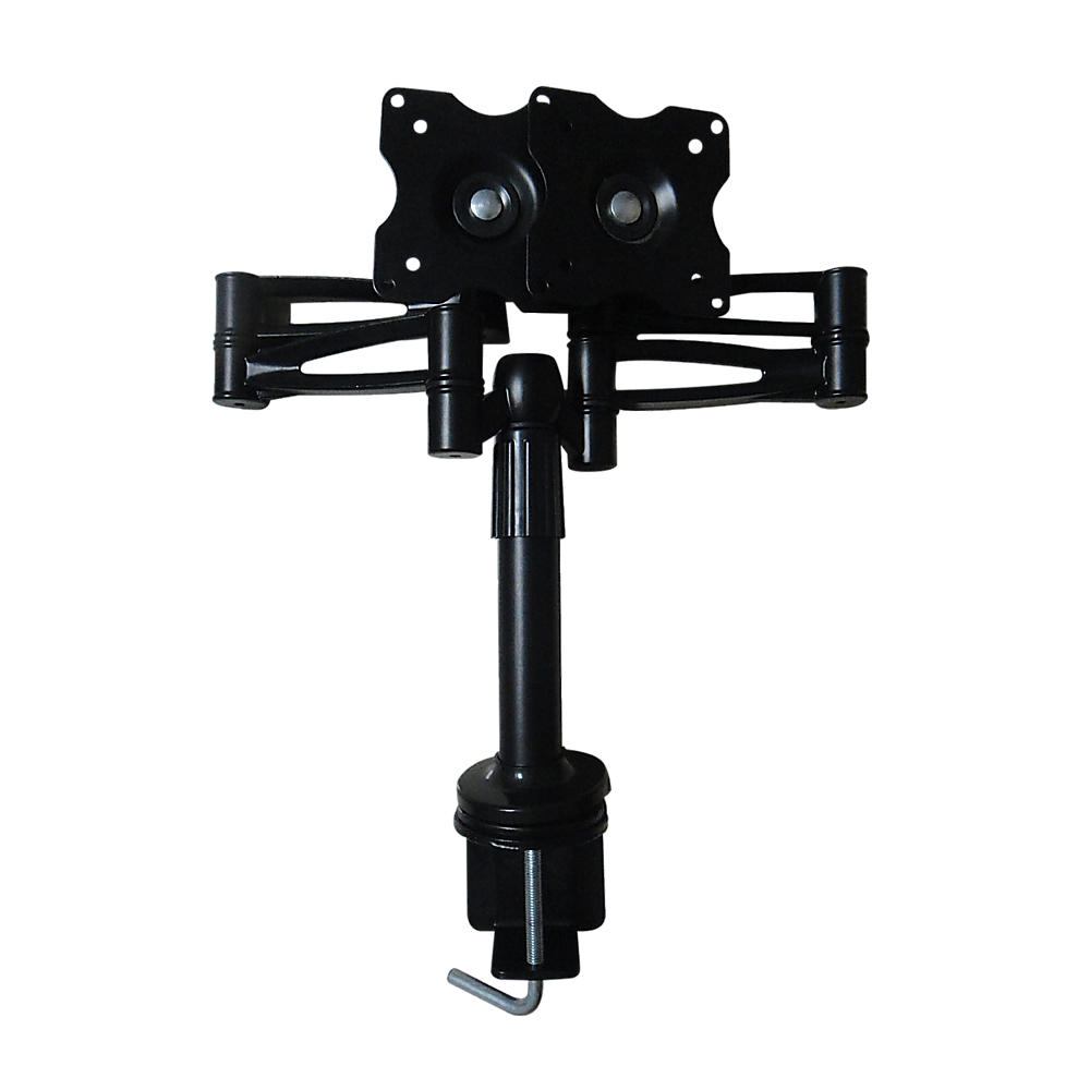 Two-Screen 10-25" Desk Monitor TV Plasma LED LCD Work Mount 3