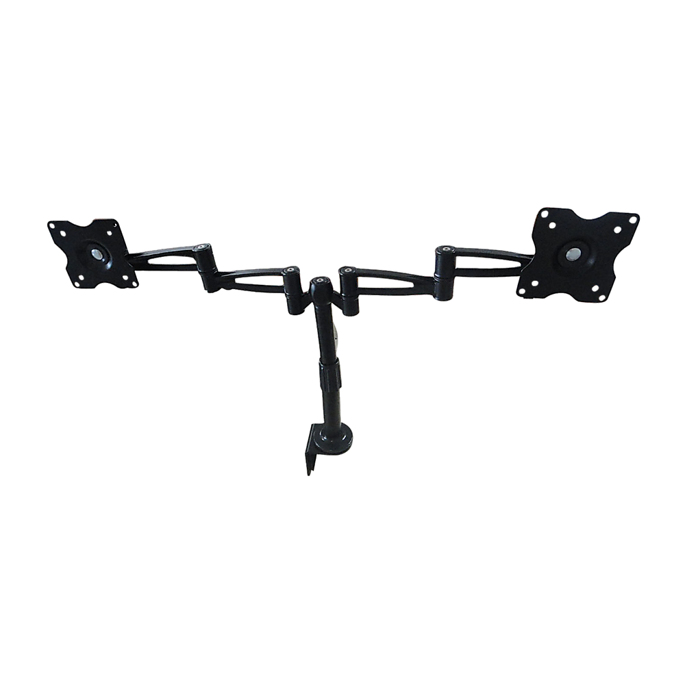 Two-Screen 10-25" Desk Monitor TV Plasma LED LCD Work Mount 4