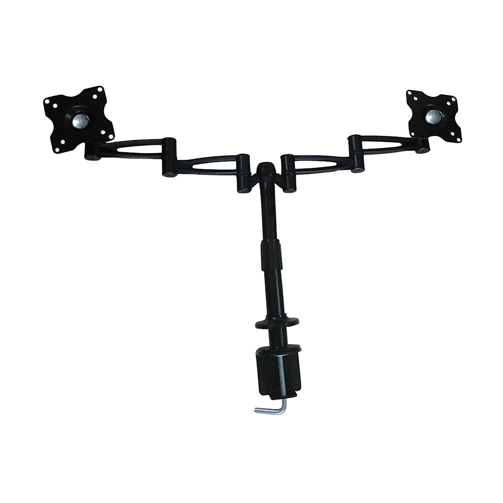 Two-Screen 10-25" Desk Monitor TV Plasma LED LCD Work Mount 5