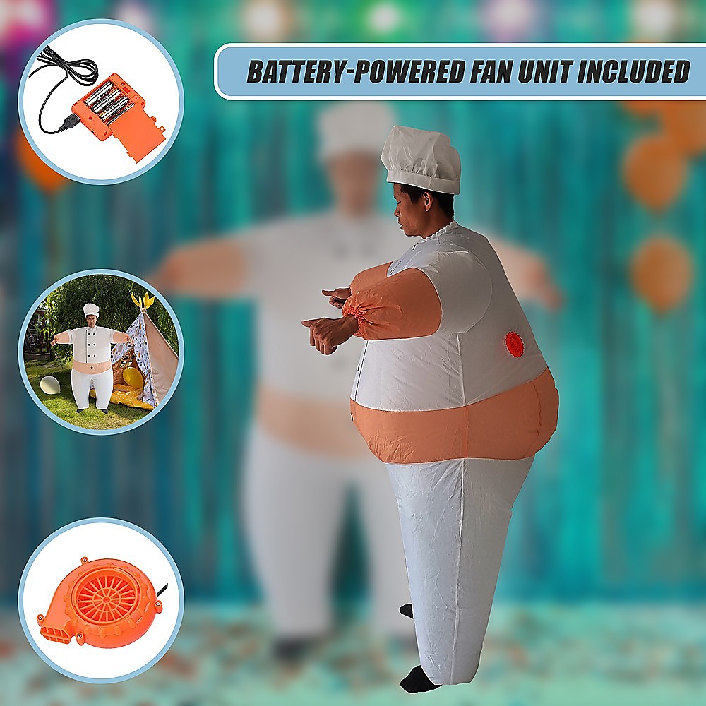 CHEF Fancy Dress Inflatable Suit -Fan Operated Costume 8