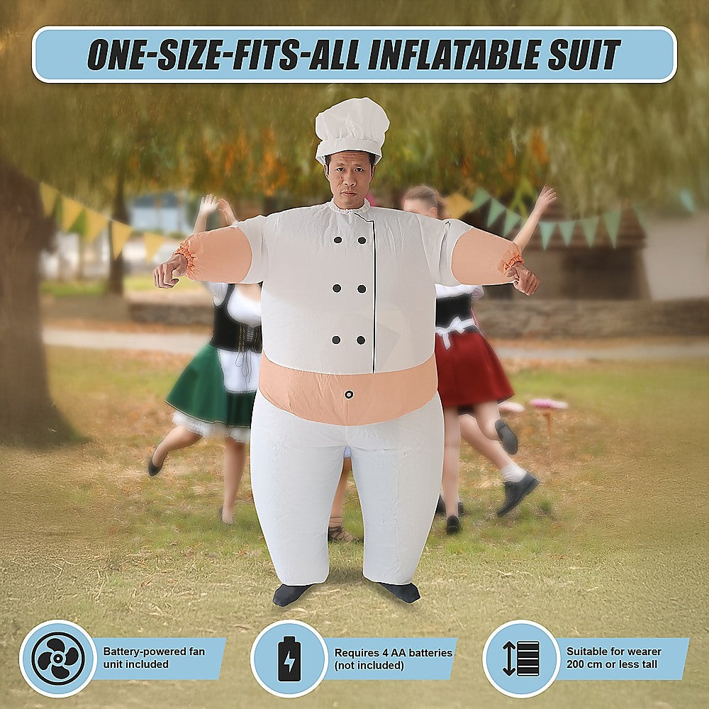 CHEF Fancy Dress Inflatable Suit -Fan Operated Costume 9
