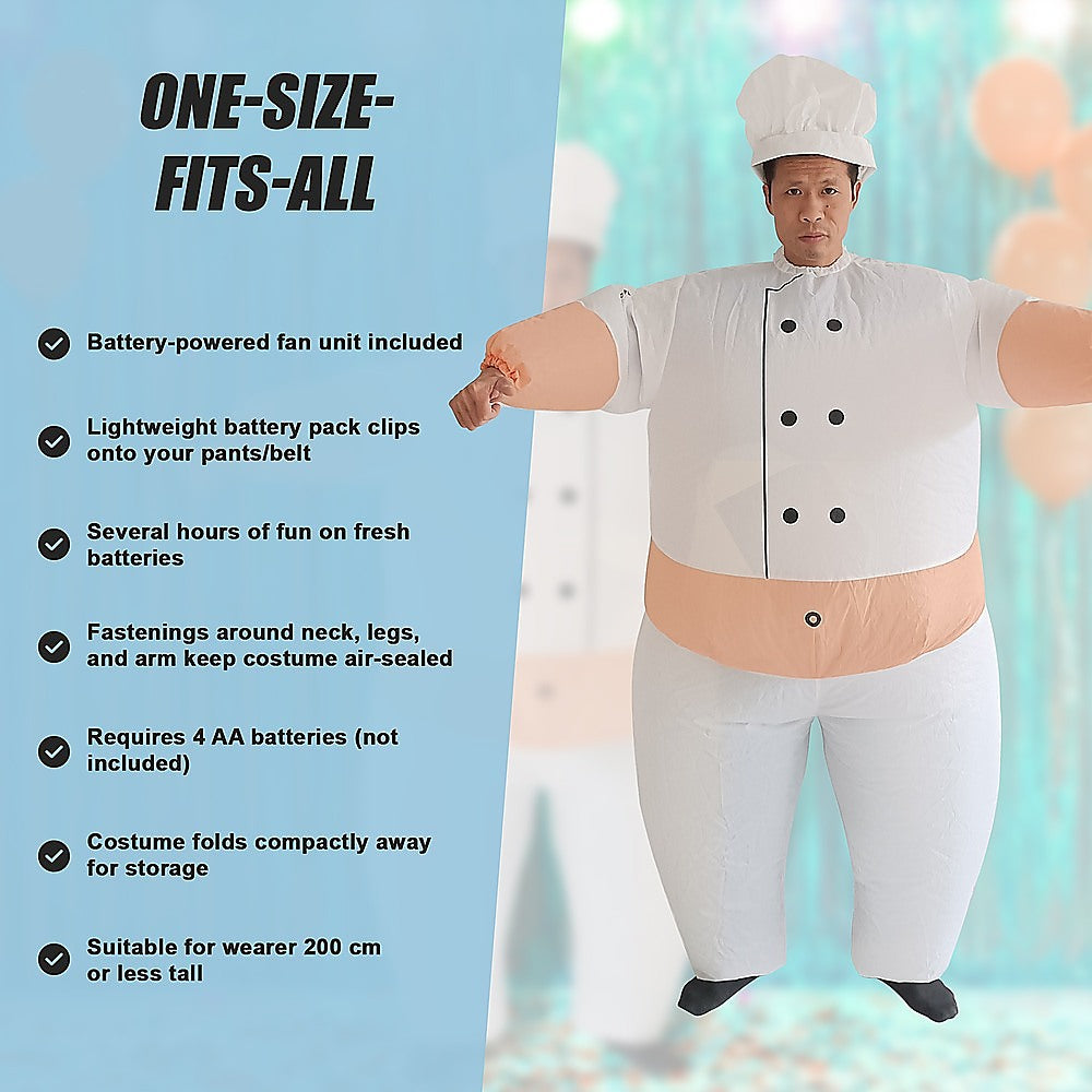 CHEF Fancy Dress Inflatable Suit -Fan Operated Costume 10