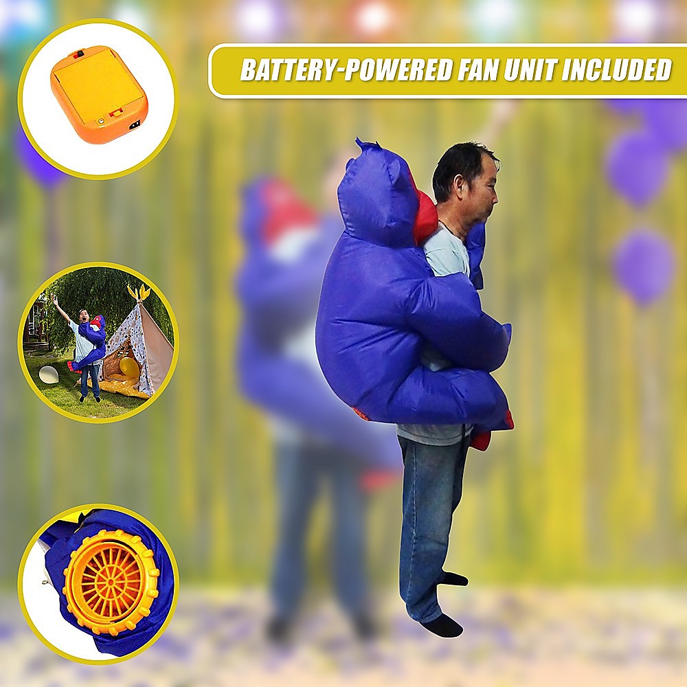 GORILLA Fancy Dress Inflatable Suit -Fan Operated Costume 8