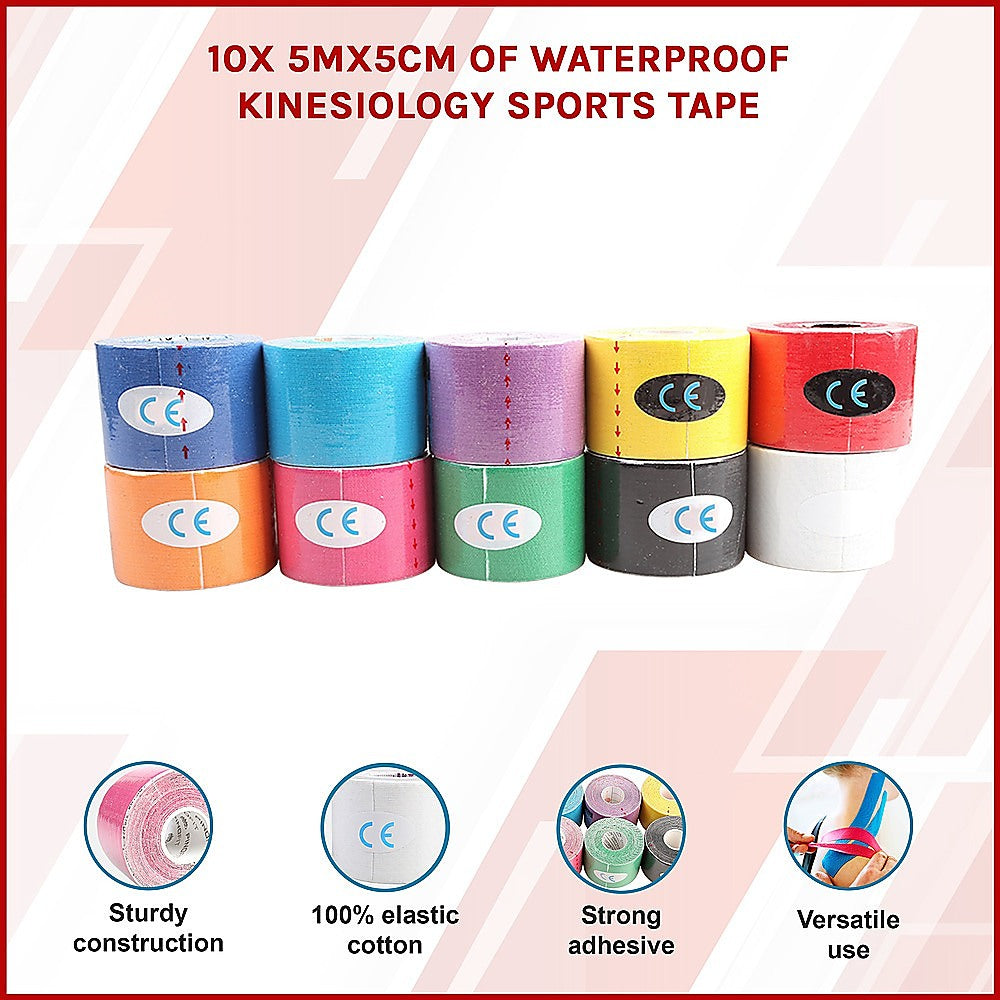 10x 5Mx5CM of Waterproof Kinesiology Sports Tape 3