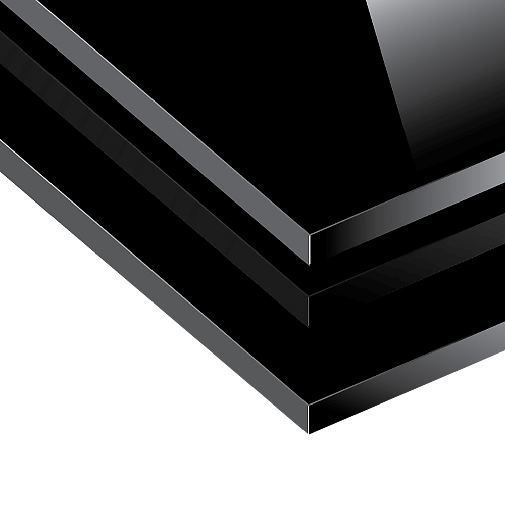 Toughened 60cm x 75cm Black Glass Kitchen Splashback 4