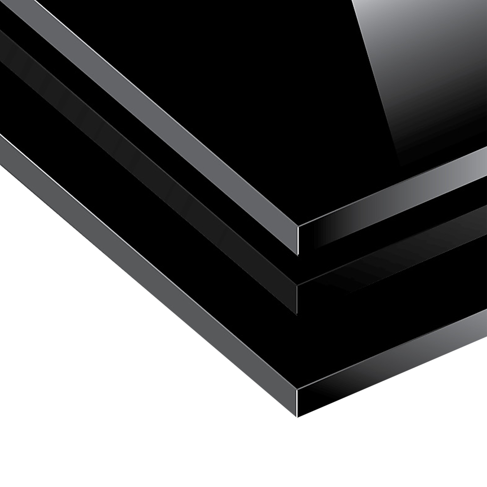 Toughened 90cm x 70cm Black Glass Kitchen Splashback 4