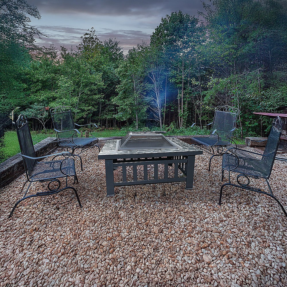 18" Square Metal Fire Pit Outdoor Heater 5