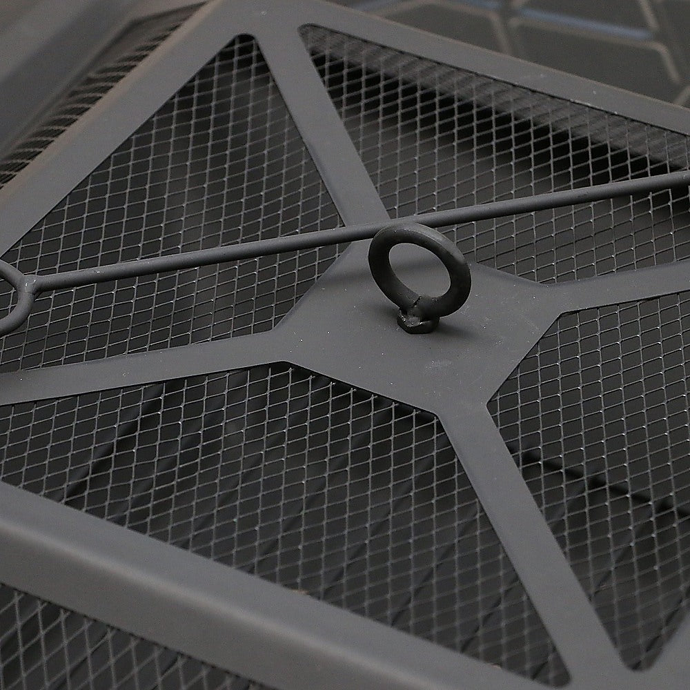 18" Square Metal Fire Pit Outdoor Heater 6