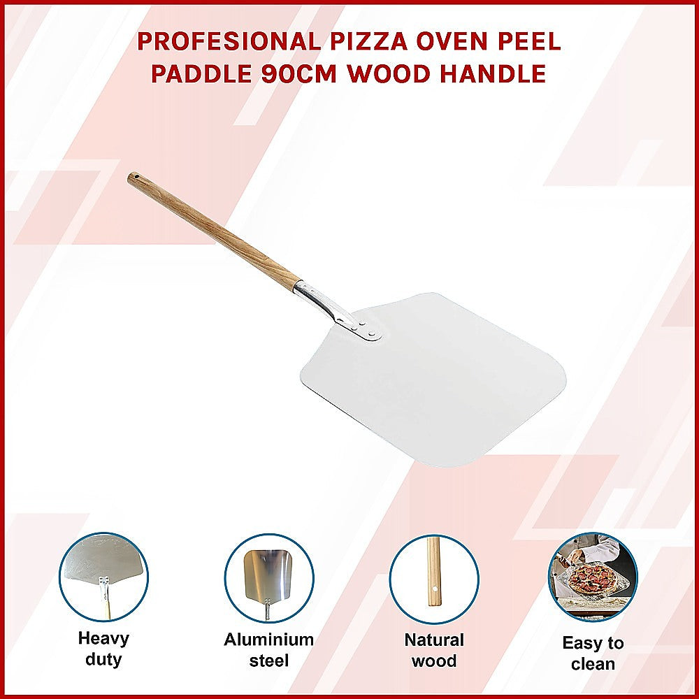 Profesional Pizza Oven Peel Paddle 90cm Wood Handle 3