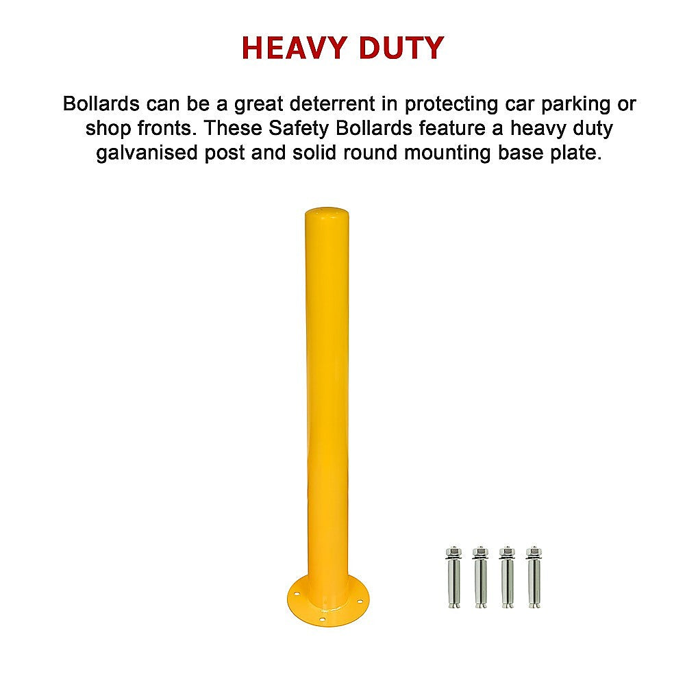 Yellow Heavy Duty Steel Bollard Post 10