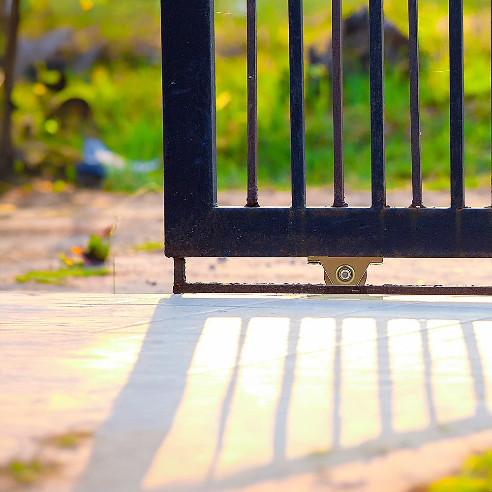 Sliding Gate Hardware Accessories Kit - 6m Track, Wheels, Stopper, Roller Guide 5