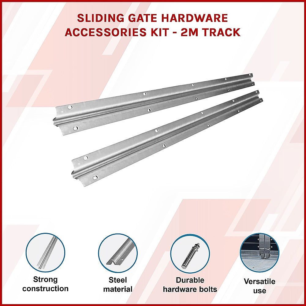 Sliding Gate Hardware Accessories Kit - 2m Track 3