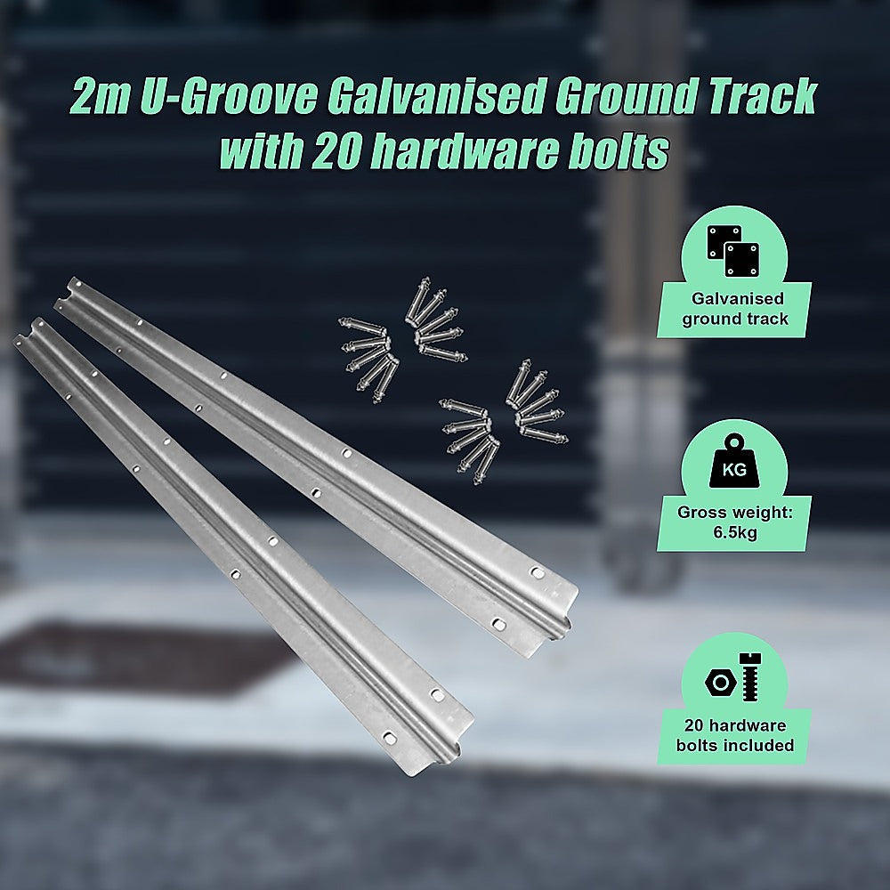 Sliding Gate Hardware Accessories Kit - 2m Track 7