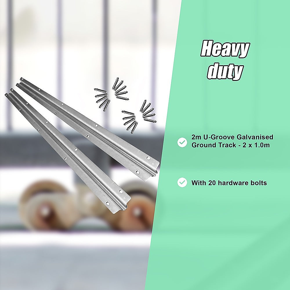 Sliding Gate Hardware Accessories Kit - 2m Track 8