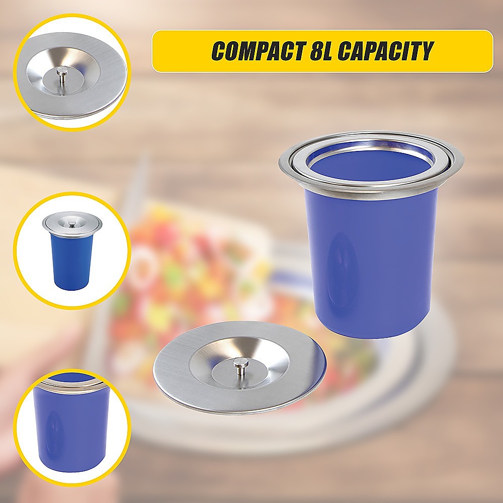 8L Concealed Benchtop Bin 9